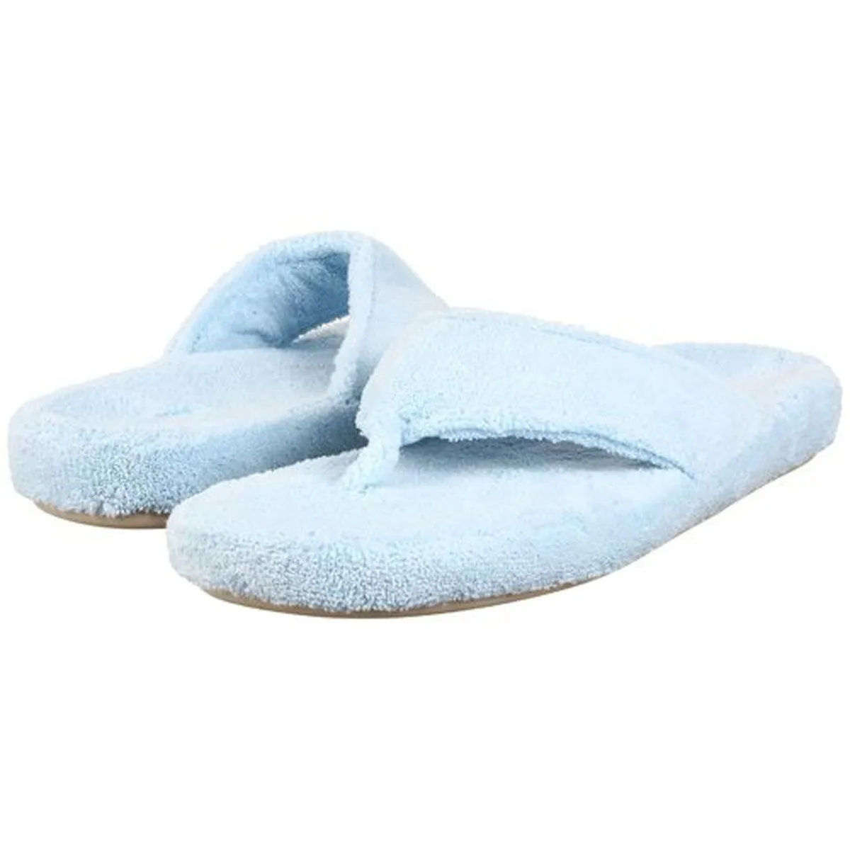 Acorn Women’s Slippers - Spa Thong Powder Blue Terry, Small | A10454AEVWS