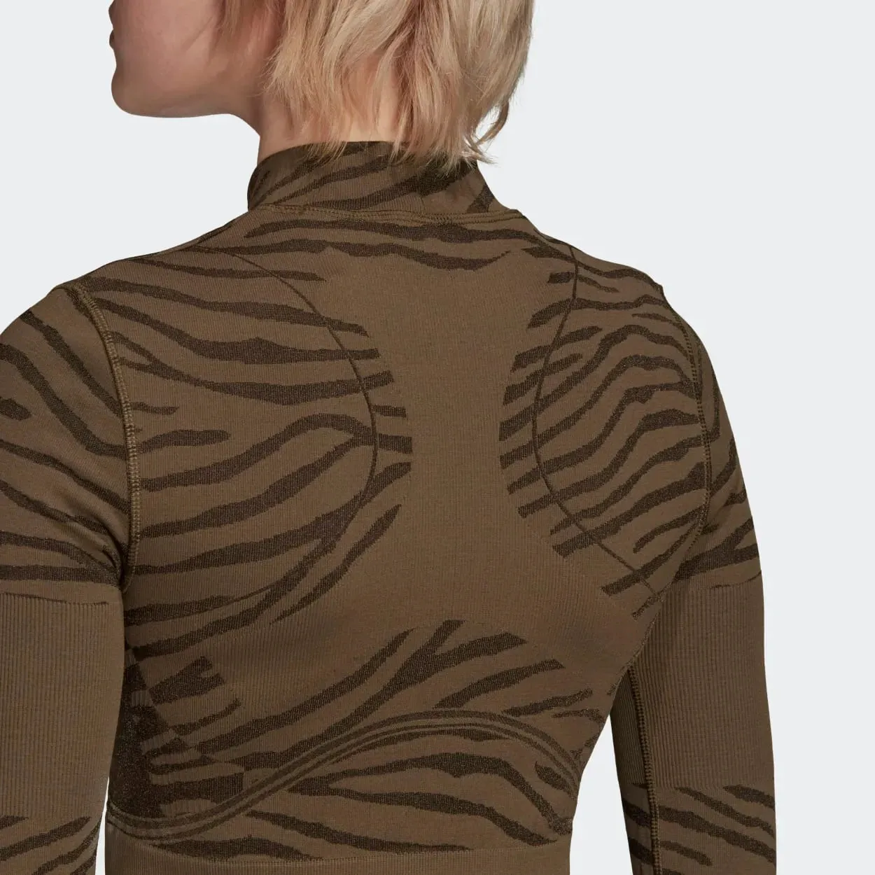 Adidas Womens Adidas By Stella Mccartney Seamless Yoga Crop Long-Sleeve Top