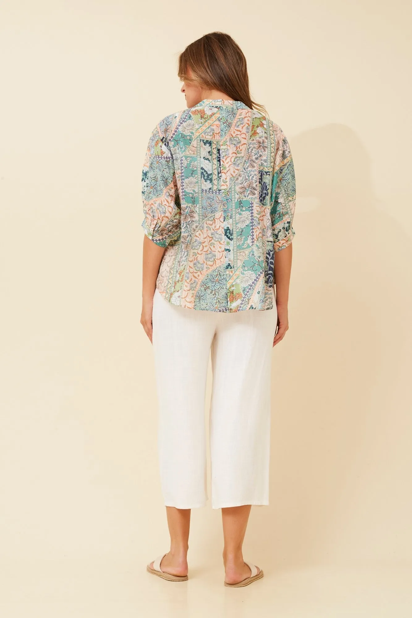 BELINA PATCHWORK PRINT TOP