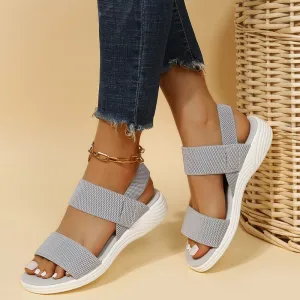 BerriesJam - All-match Hollow Elastic Band Buckle Sandals