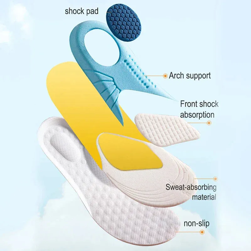 Breathable Memory Foam Insoles for Kids Shoes