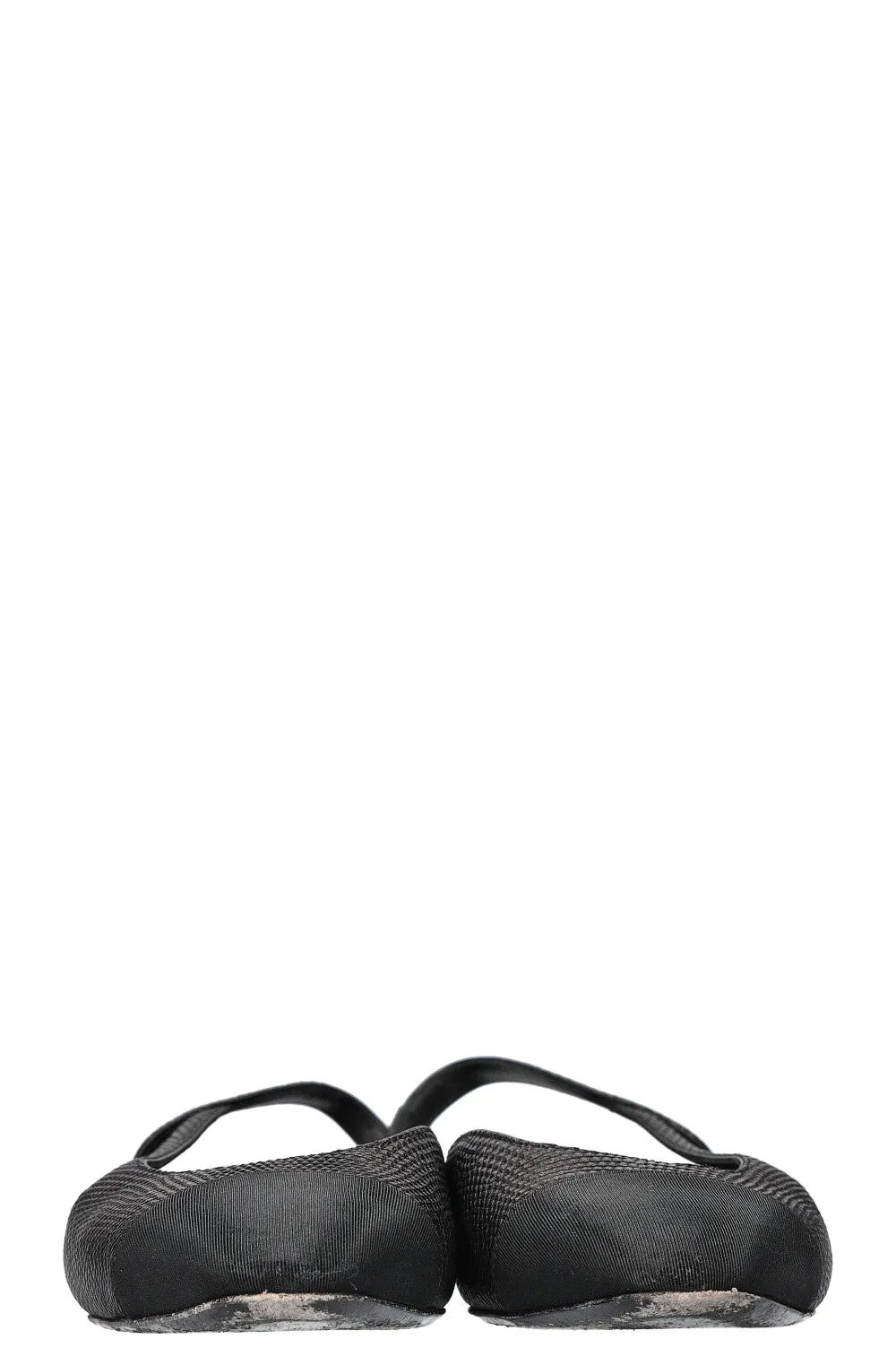 CHANEL Slingback Flats Black