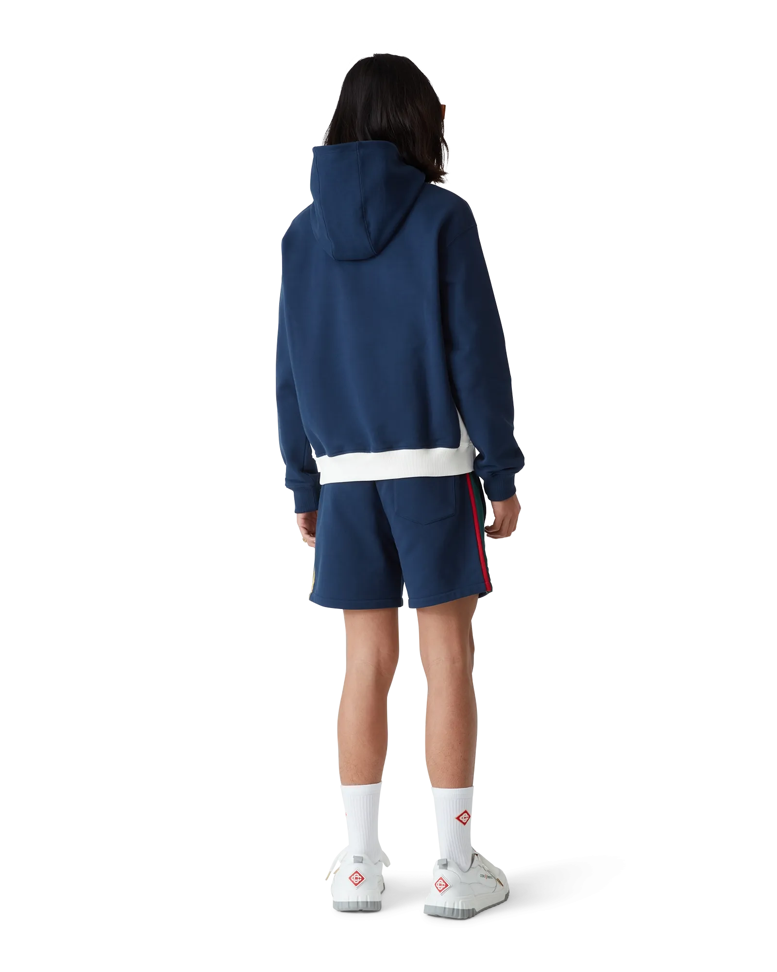 Colourblock Quarter Zip Hooded Sweatshirt