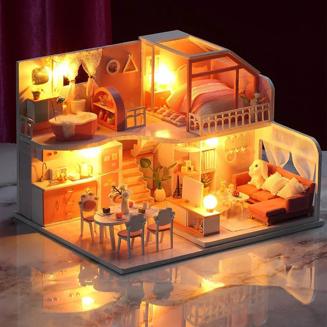 Cozy and Adorable Time DIY Dollhouse Miniature Kit
