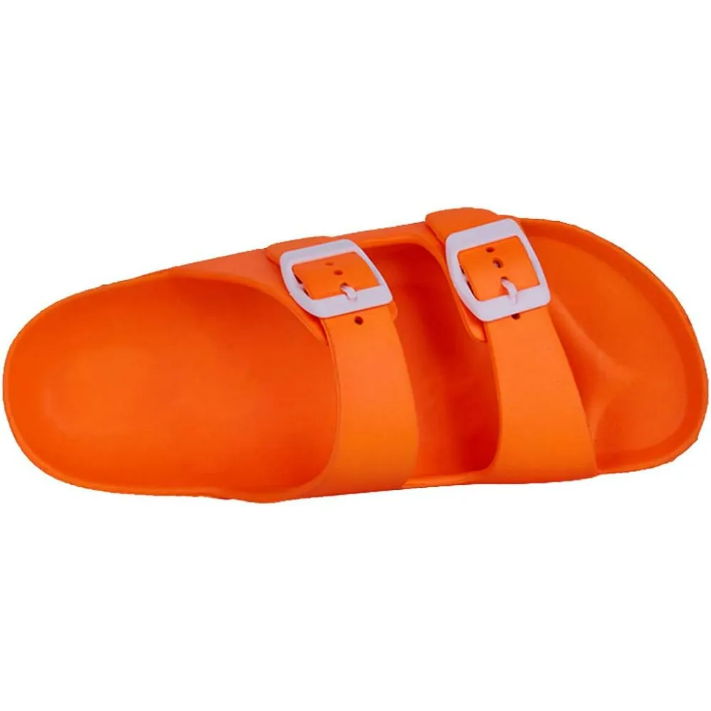Double Buckle Patterned Sandals