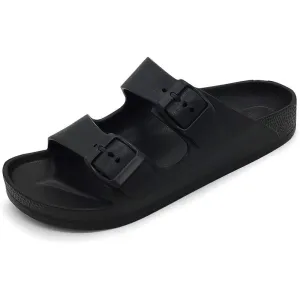 Double Buckle Patterned Sandals
