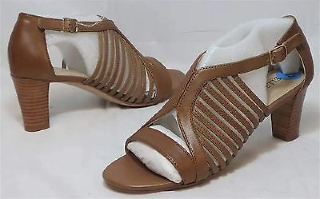 ELLEN TRACY Women's Miles Sandal - Tan Nougat Leather -