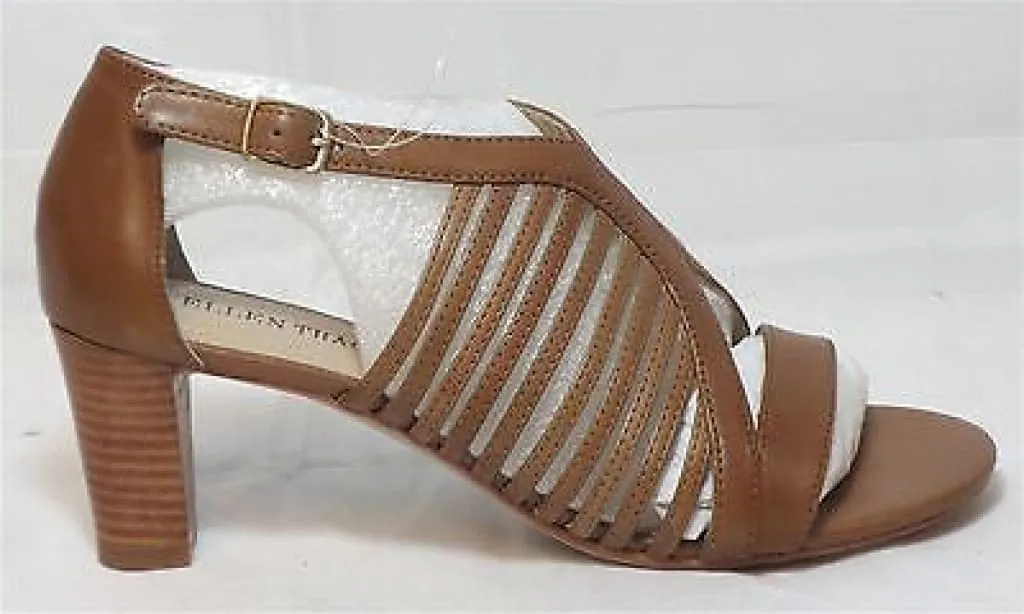 ELLEN TRACY Women's Miles Sandal - Tan Nougat Leather -