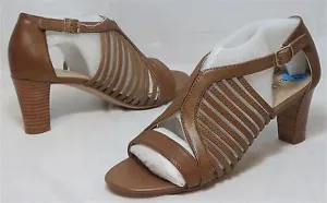 ELLEN TRACY Women's Miles Sandal - Tan Nougat Leather -