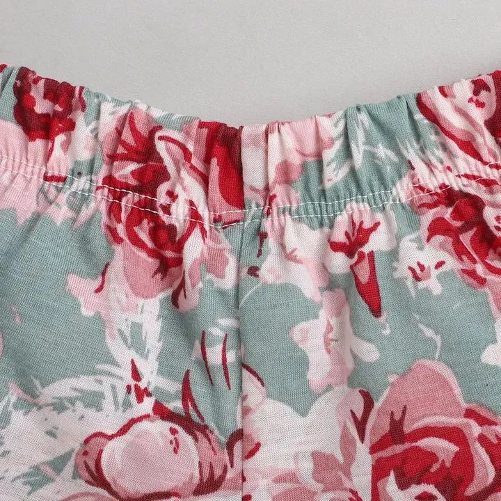Floral Printed Short - Green