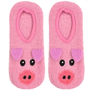 Fuzzy Pig Slippers
