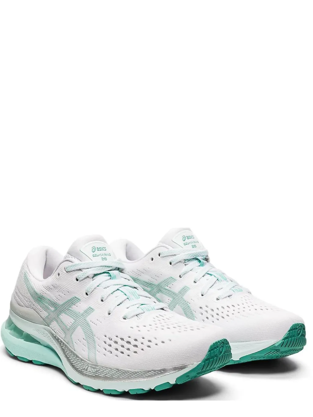 Gel Kayano 28 Womens White-Oasis Green