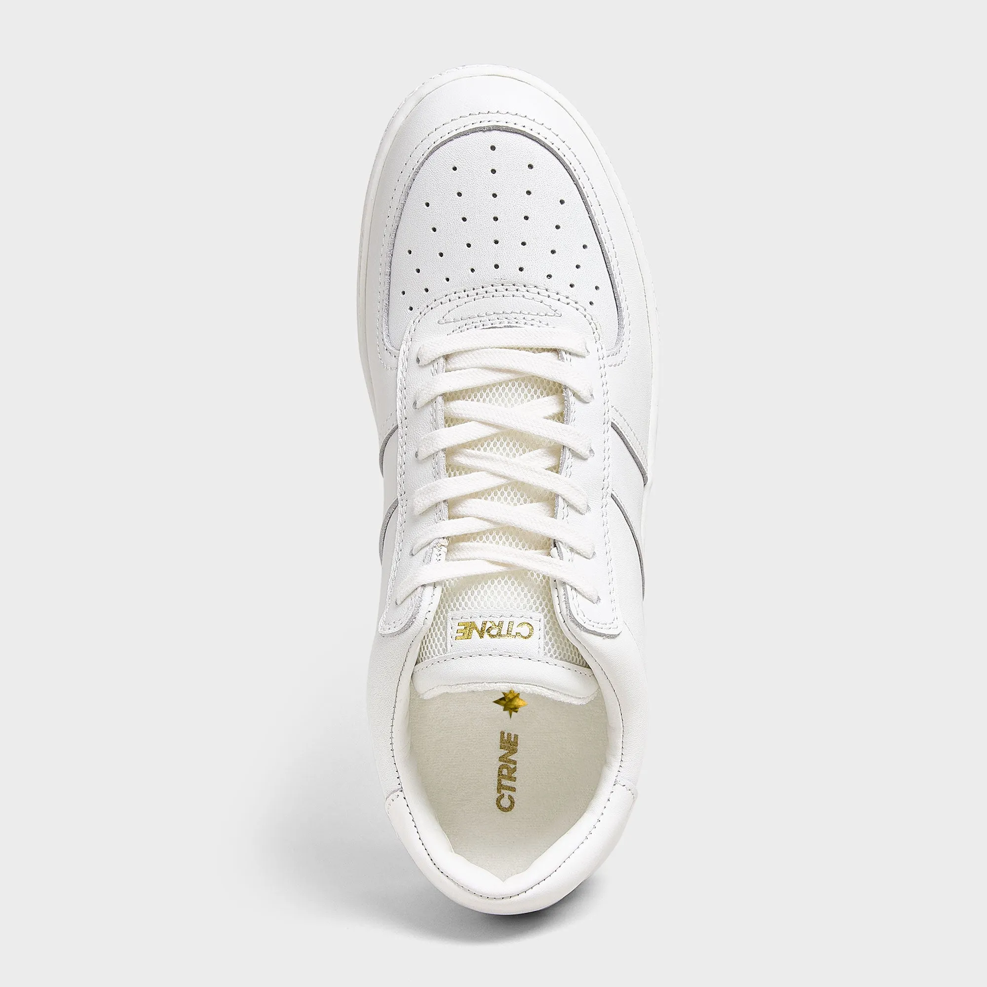 Geode Manifest Sneaker in White/Leather Ladies