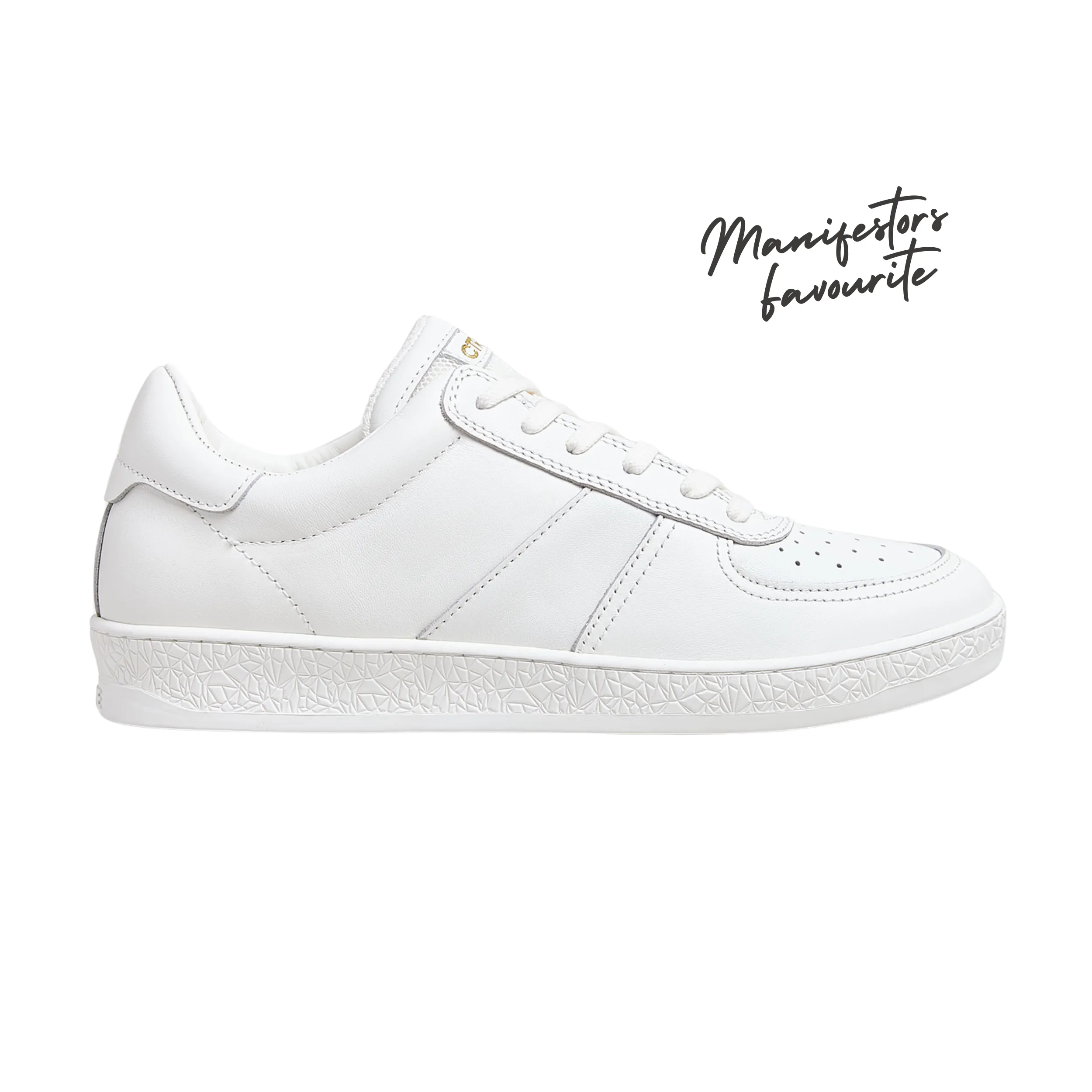Geode Manifest Sneaker in White/Leather Ladies