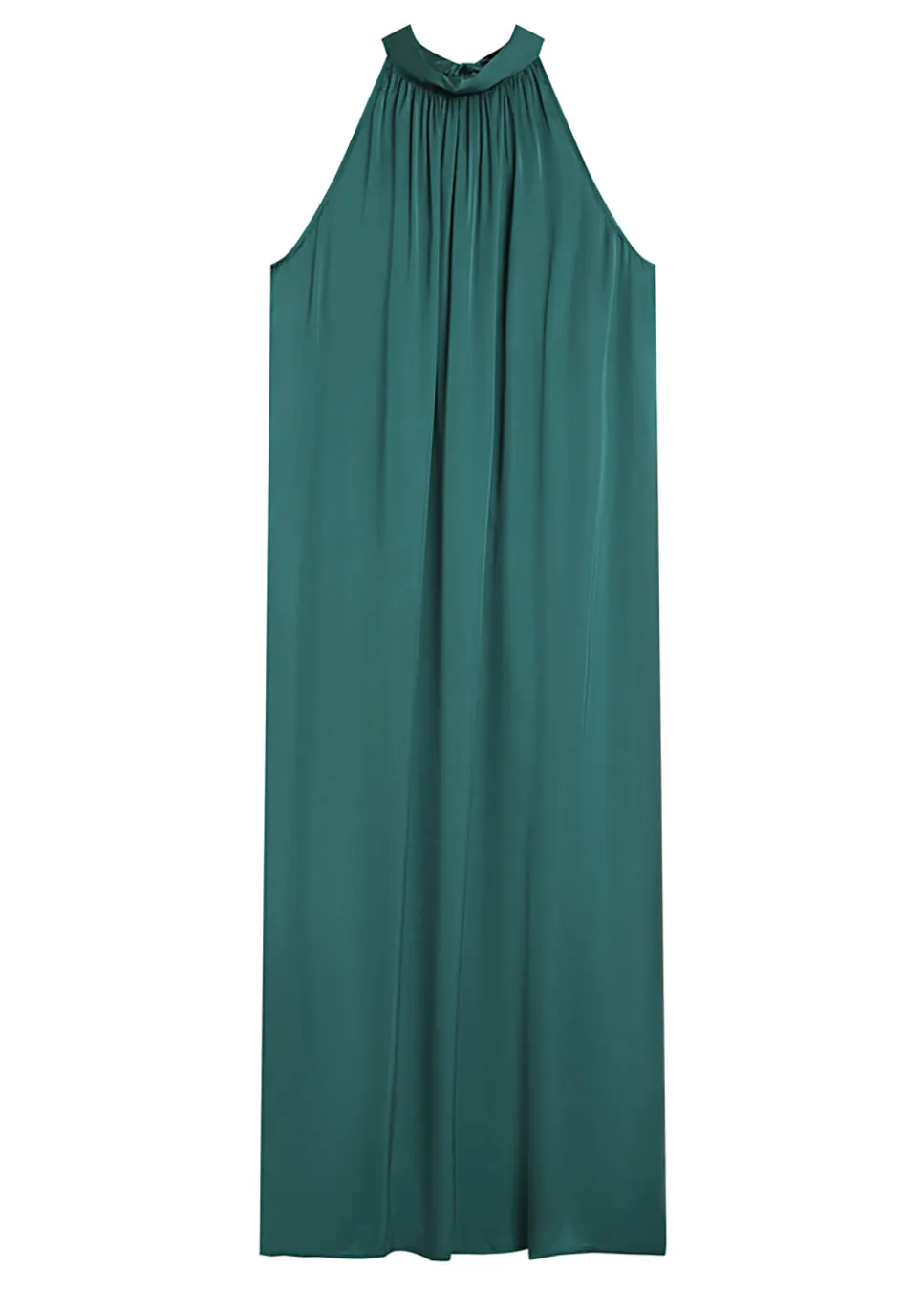 Grace & Mila Rose Maxi-jurk satijn halter groen