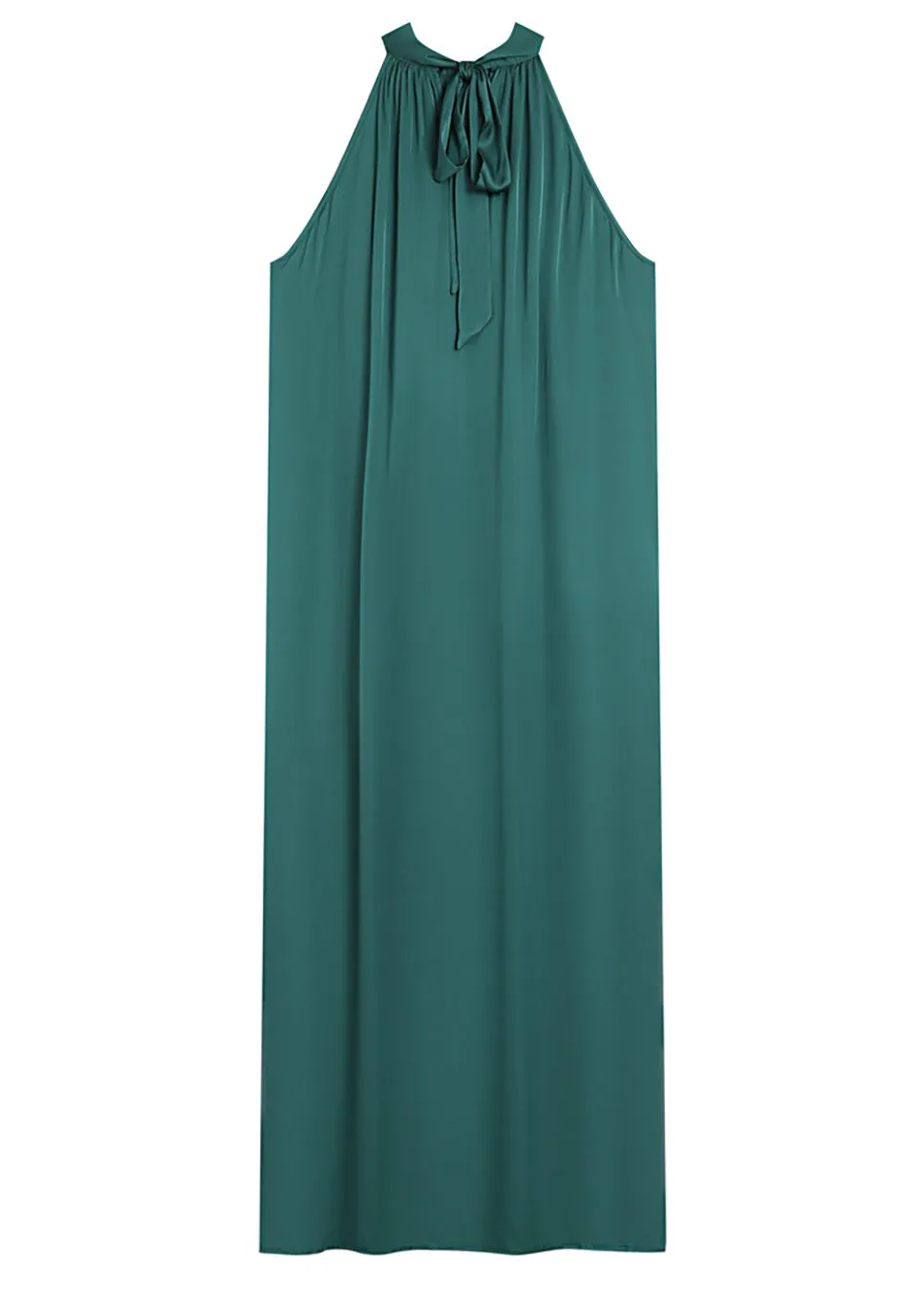 Grace & Mila Rose Maxi-jurk satijn halter groen