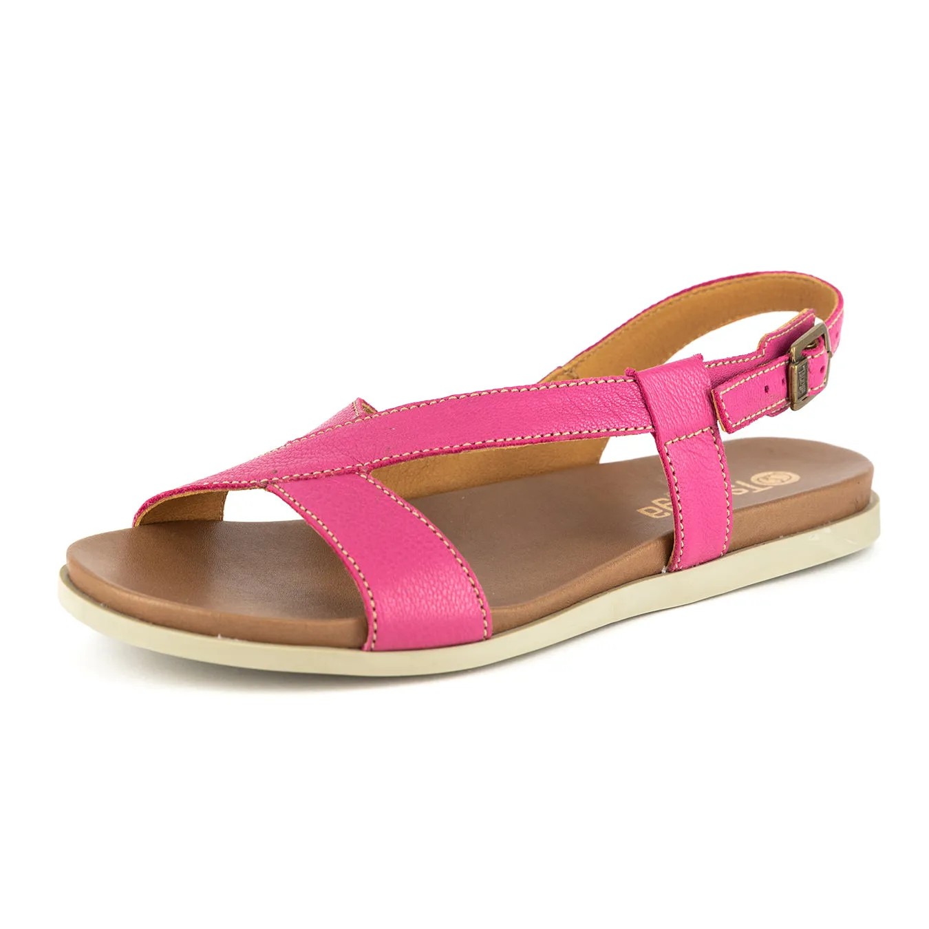 Harare : Ladies Leather Sandal in Aurora Cayak
