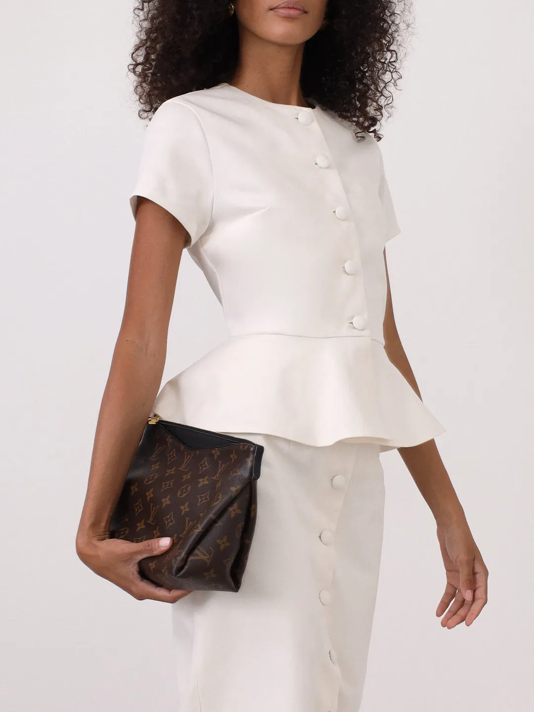 Hera Denim Button Up Top | White