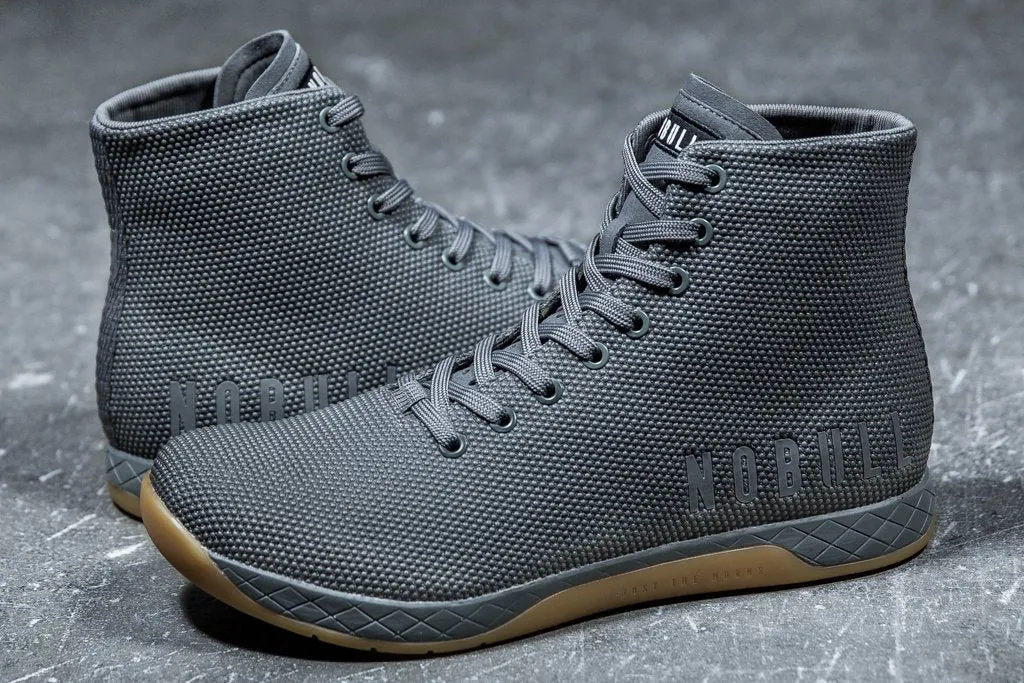 HIGH-TOP DARK GREY GUM TRAINER (MEN'S)