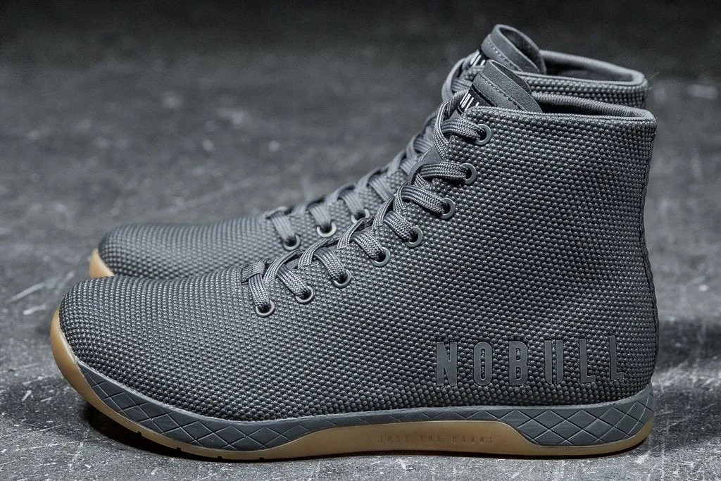 HIGH-TOP DARK GREY GUM TRAINER (MEN'S)