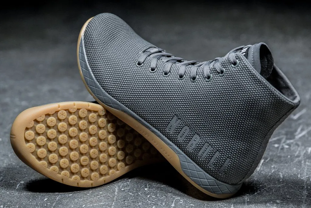 HIGH-TOP DARK GREY GUM TRAINER (MEN'S)