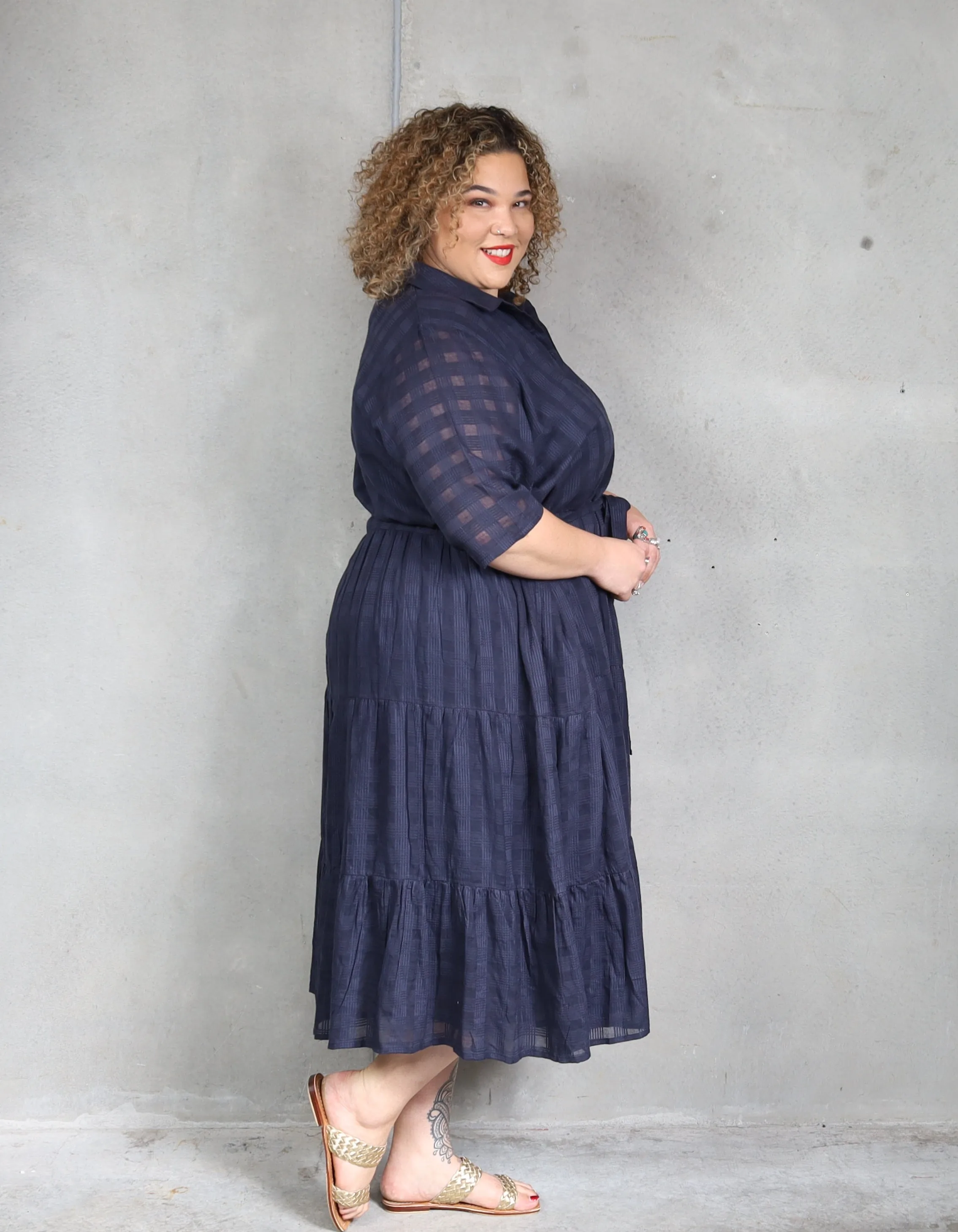 Jacquie Dress - Navy