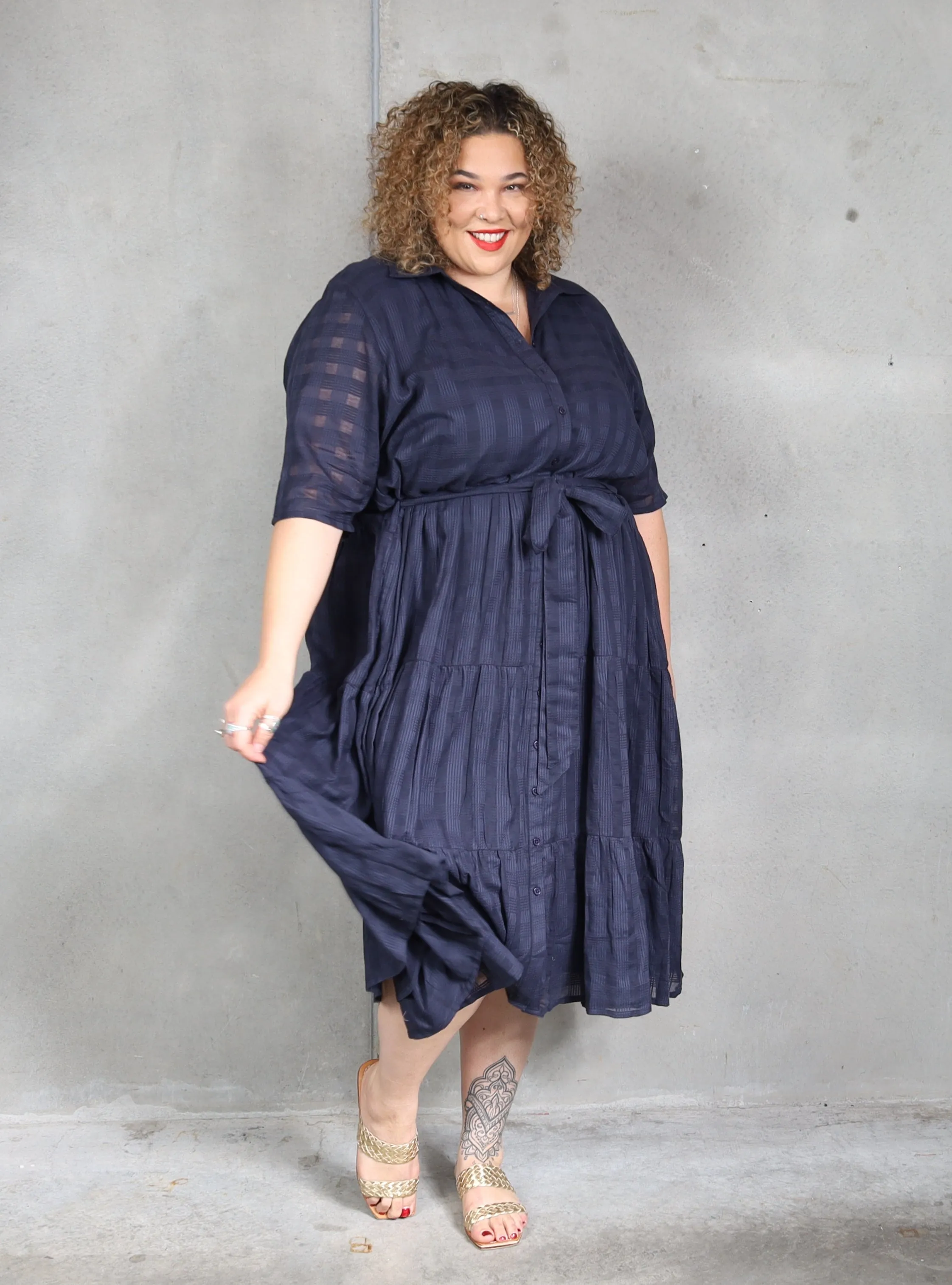 Jacquie Dress - Navy