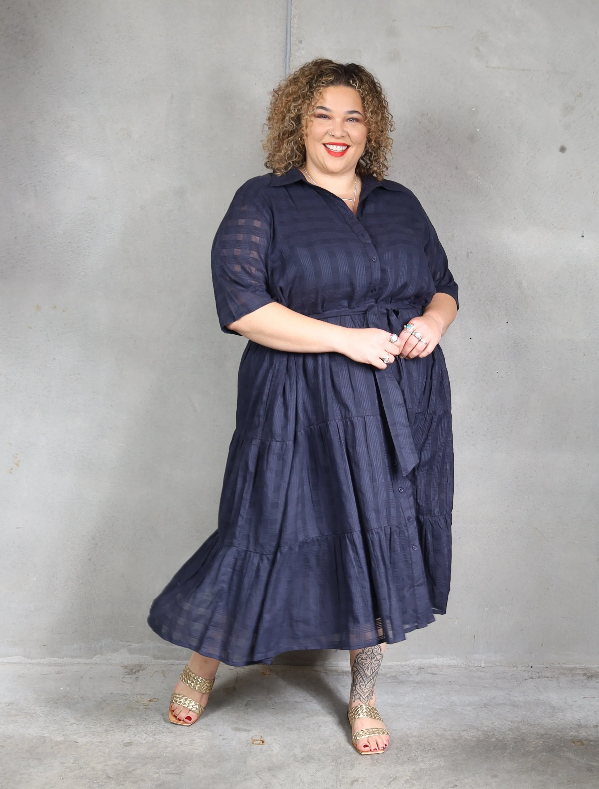 Jacquie Dress - Navy