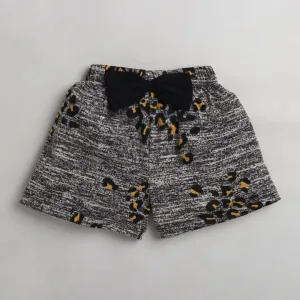 Leopard Printed Shorts - Grey