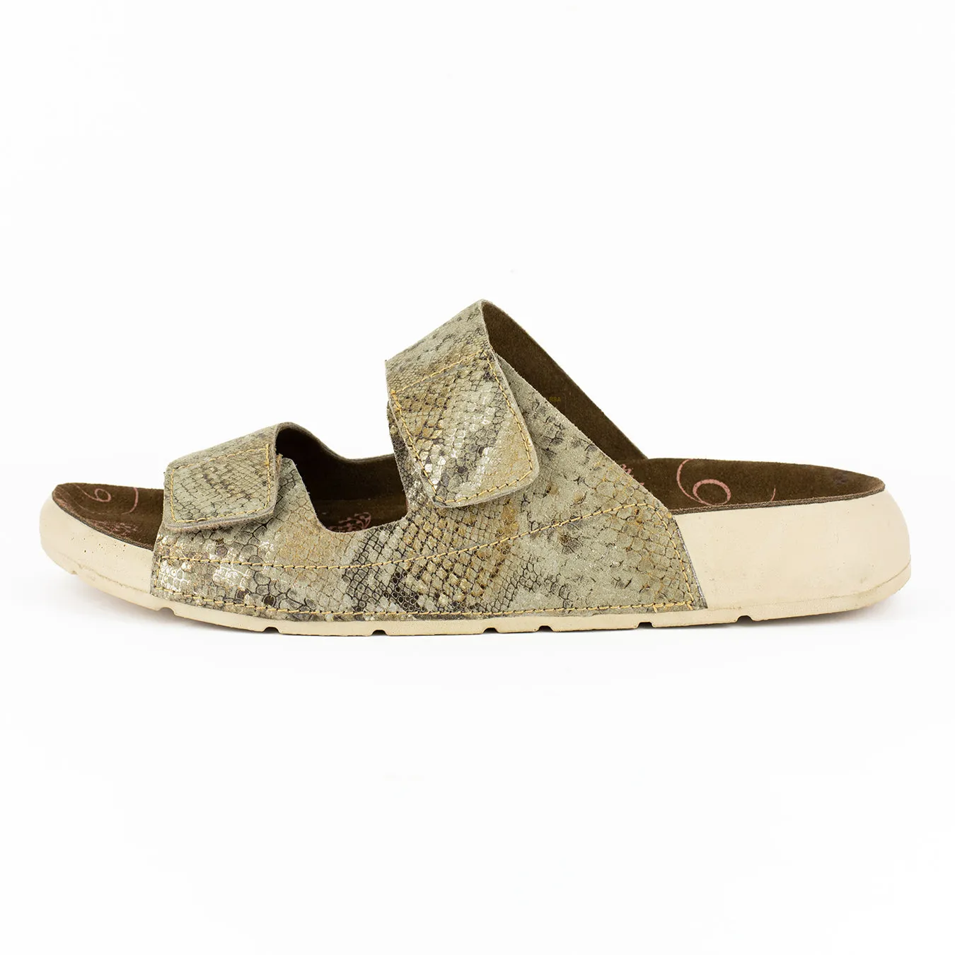 Lesedi : Ladies Leather Sandal in Opal Rockafella