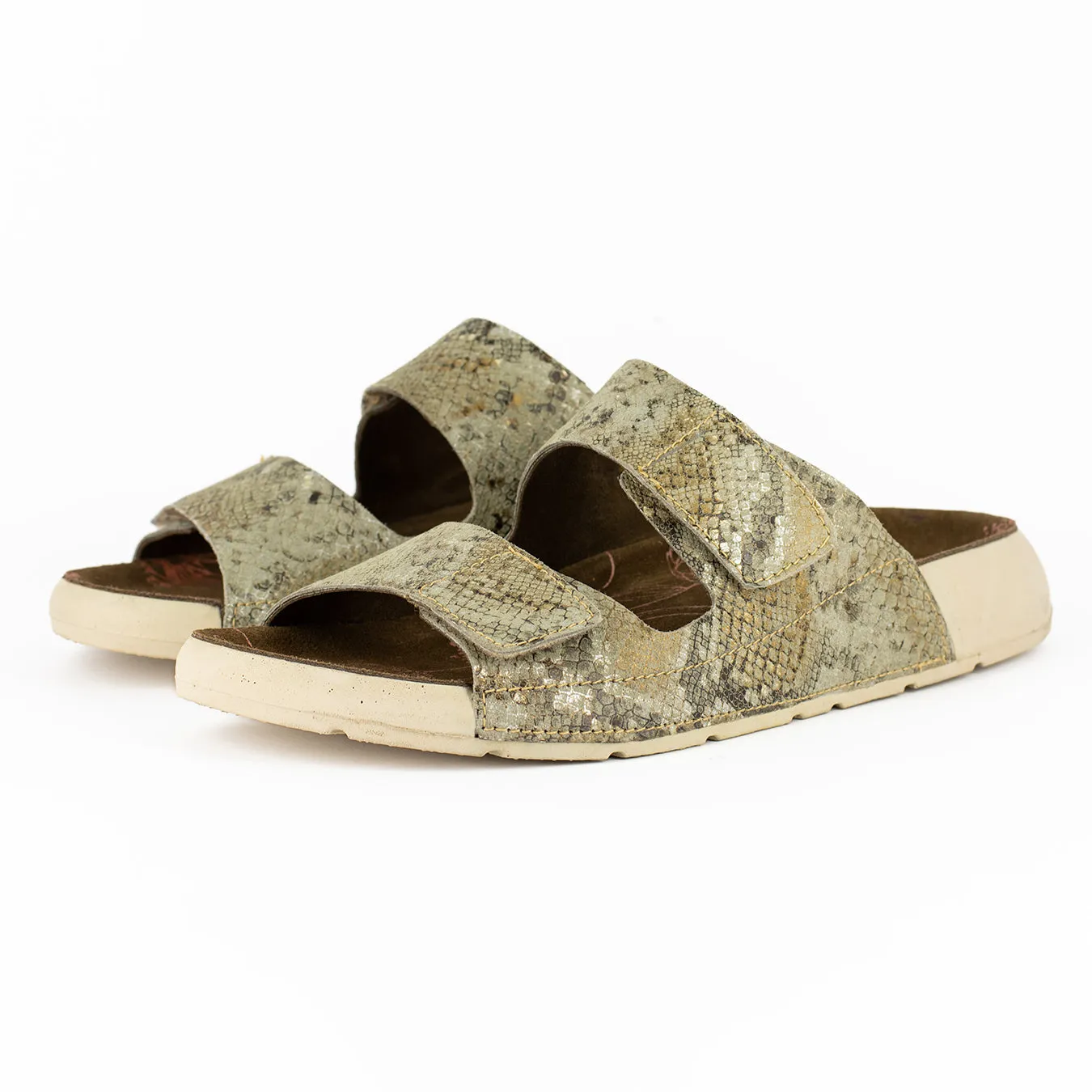 Lesedi : Ladies Leather Sandal in Opal Rockafella