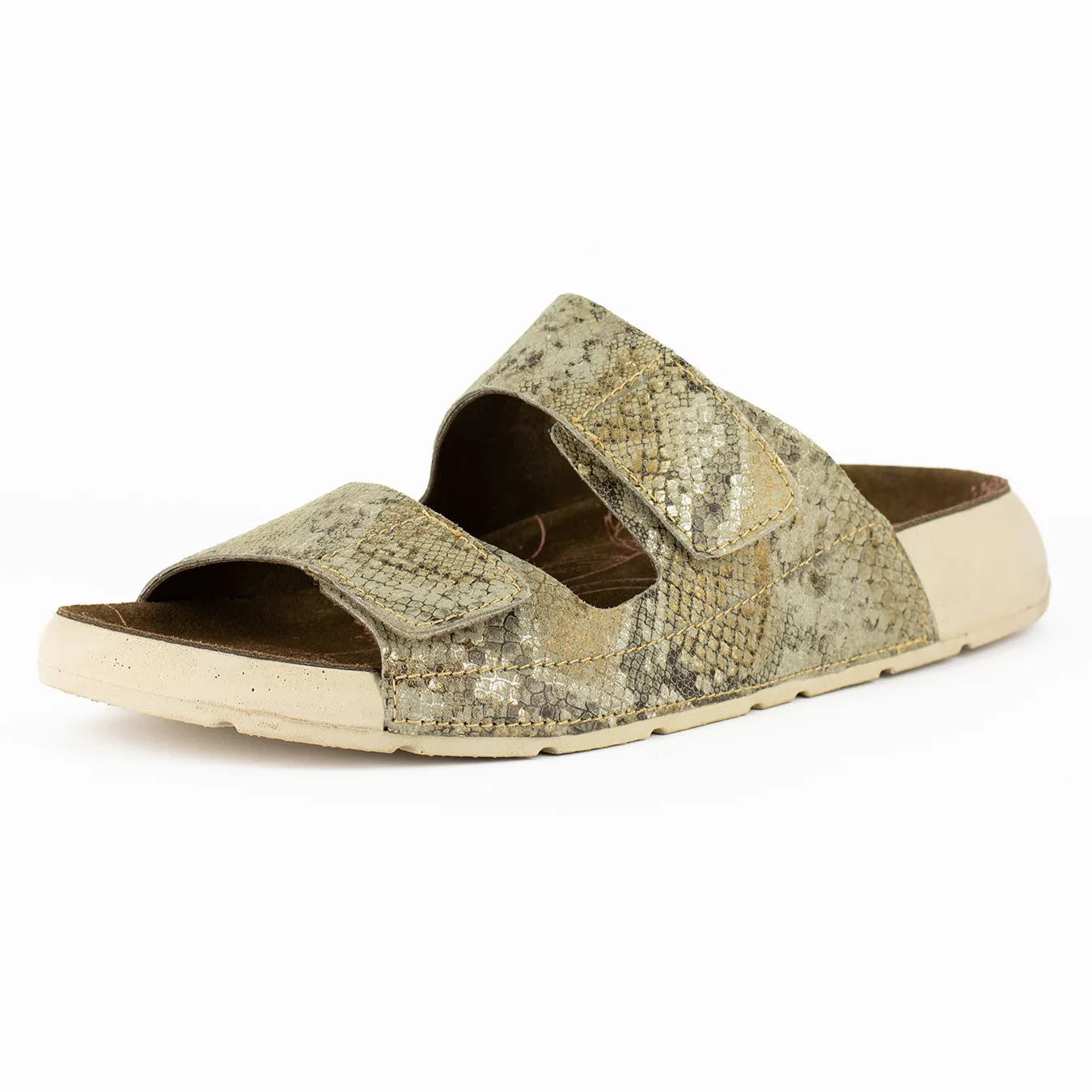 Lesedi : Ladies Leather Sandal in Opal Rockafella