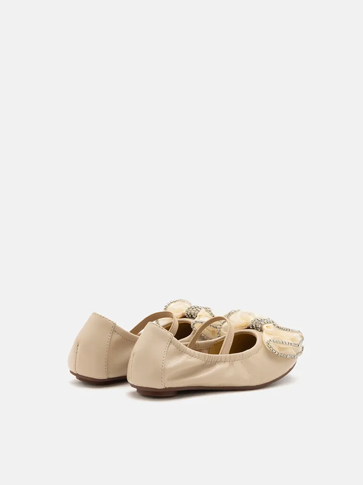 Mini Bree Crystal Bow Mary Jane Ballerinas