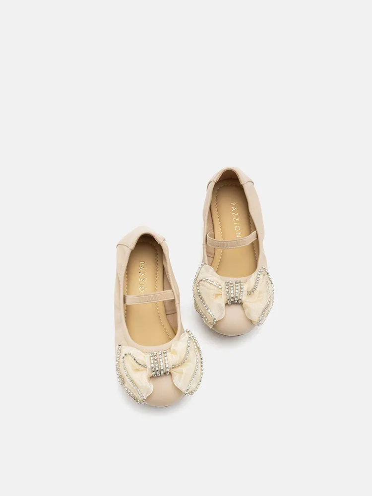 Mini Bree Crystal Bow Mary Jane Ballerinas