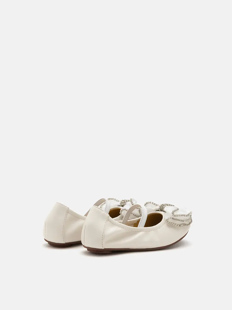 Mini Bree Crystal Bow Mary Jane Ballerinas