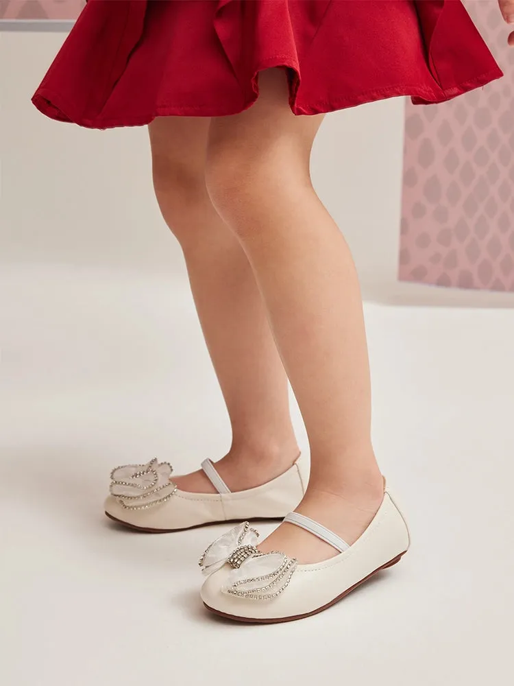 Mini Bree Crystal Bow Mary Jane Ballerinas