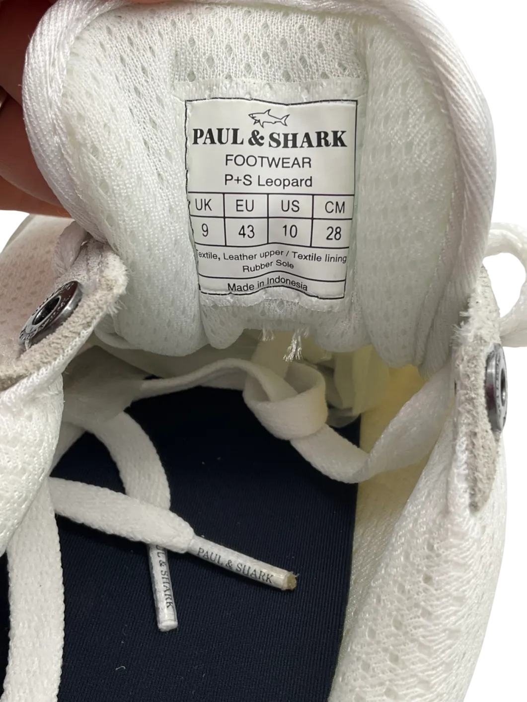 paul & shark Cream Sport Mesh Trainers UK 9 EU 43 
