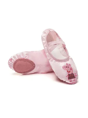 Piggy Pink Dance Shoes Soft Sole Exercise Ballet Shoes