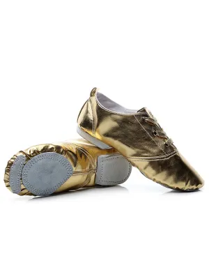 PU Leather Soft Sole Jazz Shoes Stage Performance Dance Shoes