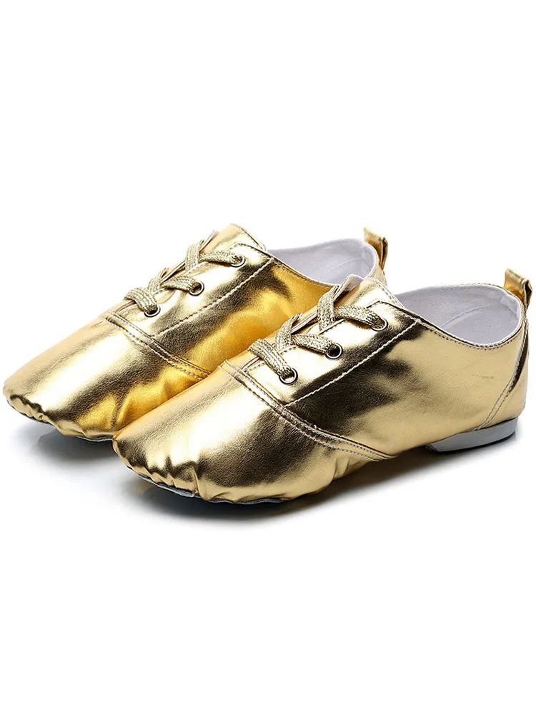 PU Leather Soft Sole Jazz Shoes Stage Performance Dance Shoes
