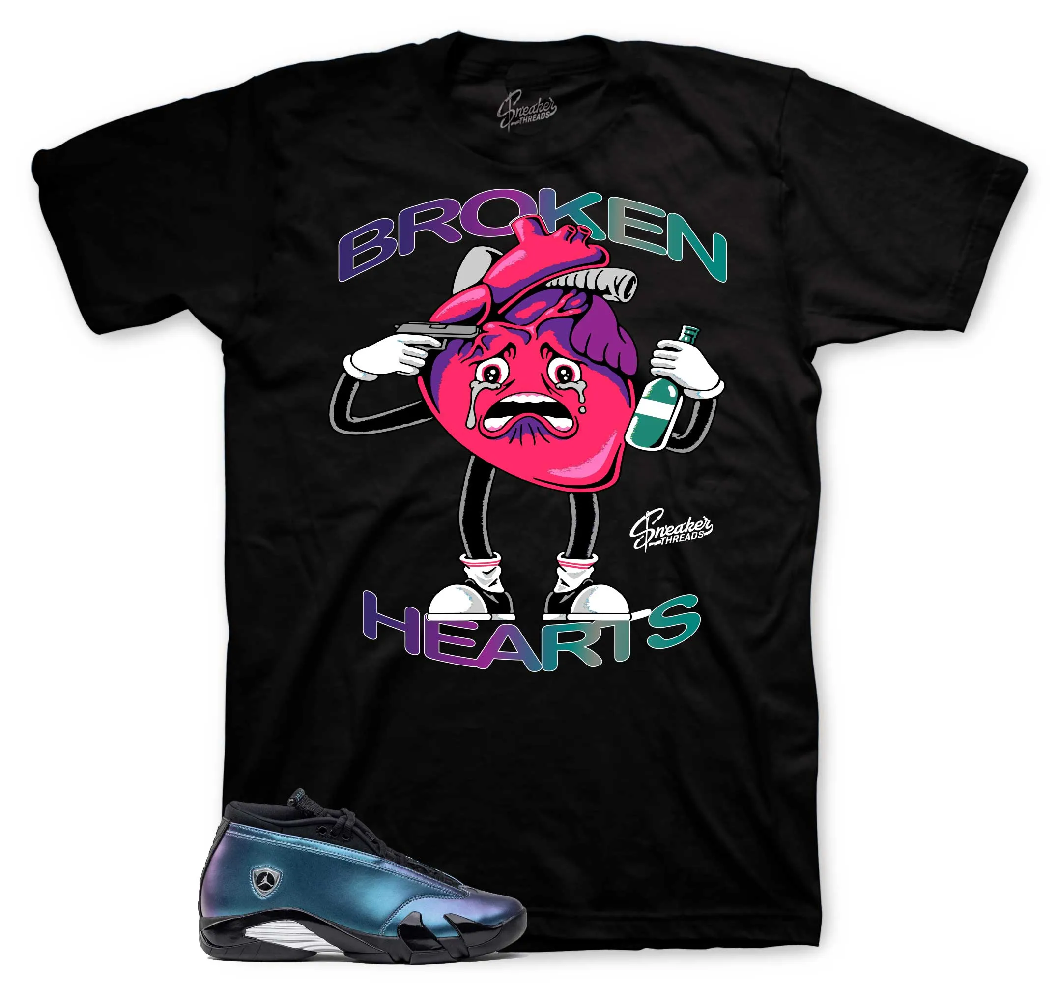 Retro 14 Love Letter Broken Hearts Shirt
