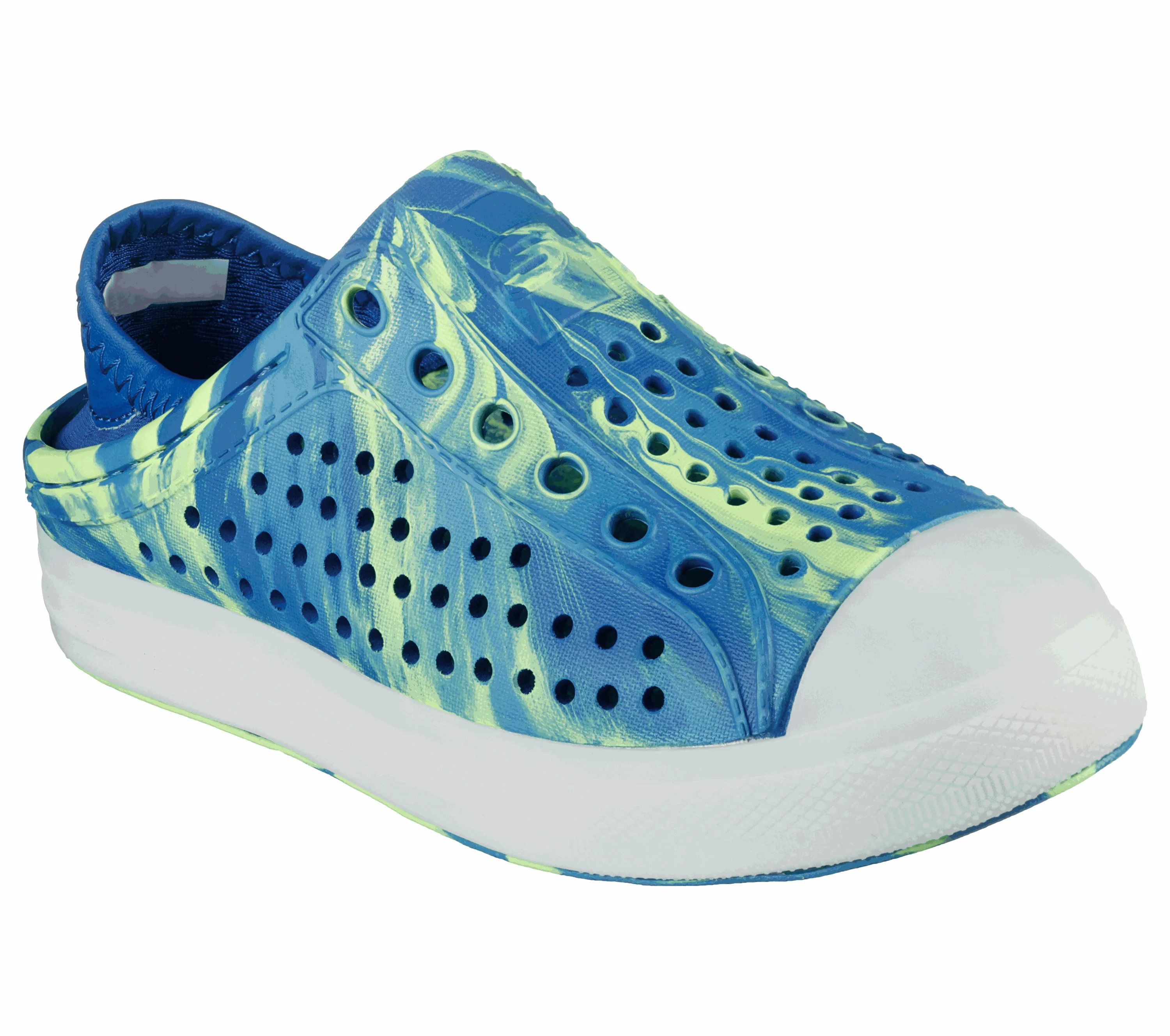 Skechers Foamies Light Up Water Shoes in “Solar Beamz” in Blue/Lime: Size 11 Toddler to Kids 5