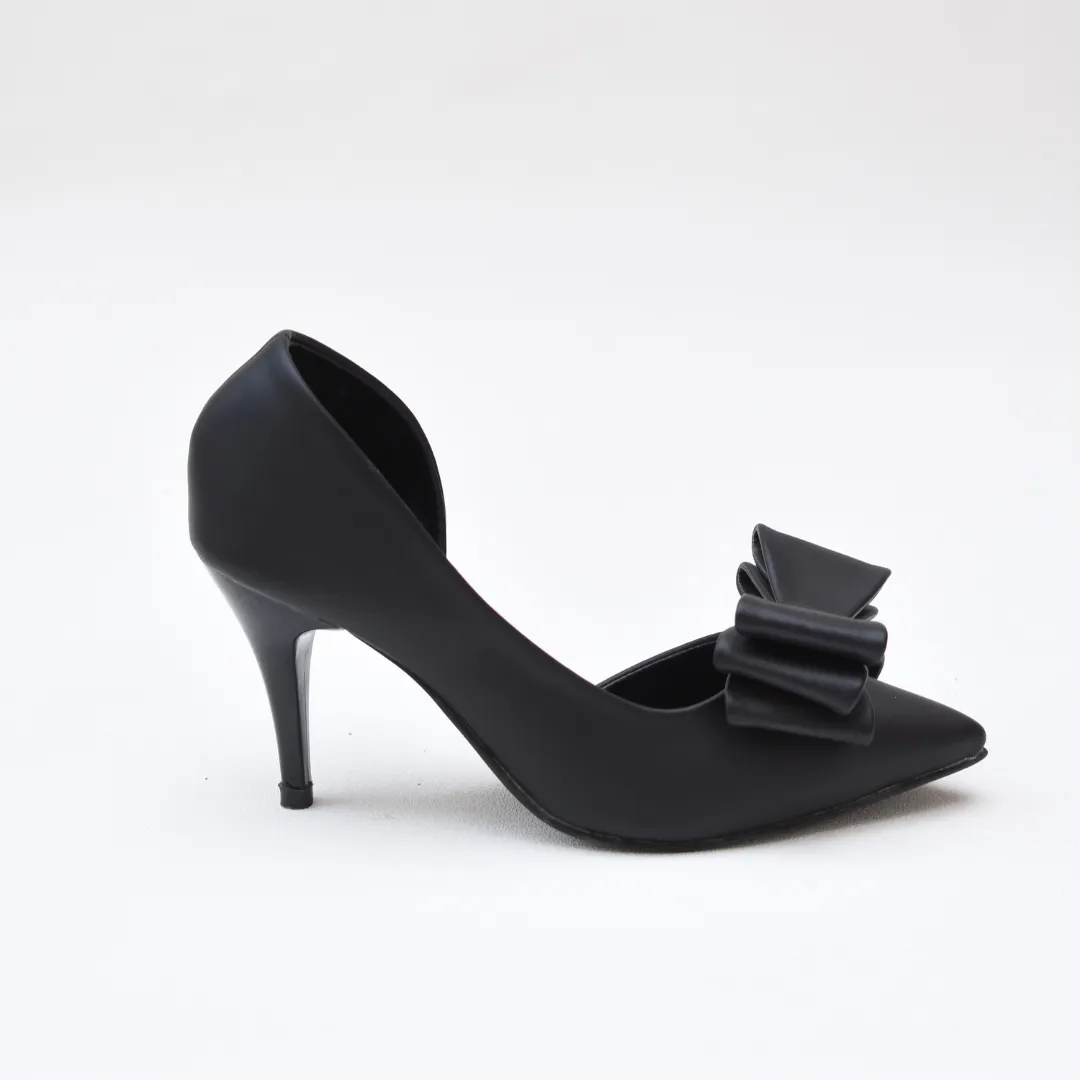 Slingback Bow Heels Black