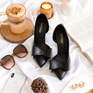 Slingback Bow Heels Black