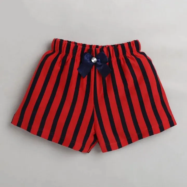 Striped Printed Shorts