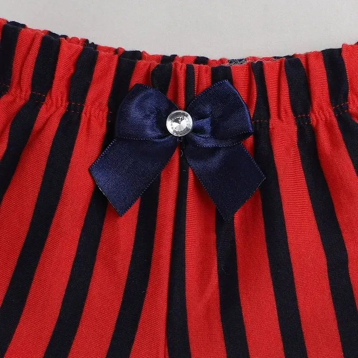 Striped Printed Shorts