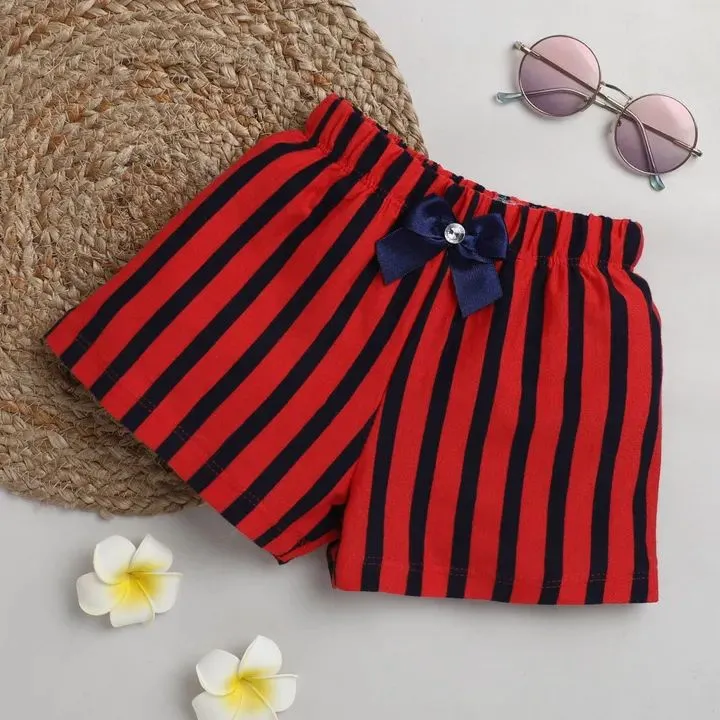 Striped Printed Shorts