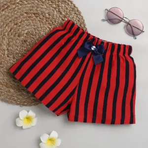 Striped Printed Shorts