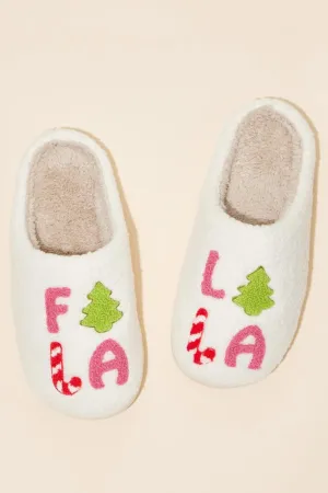 The Fa La La La La Christmas Tree Slippers