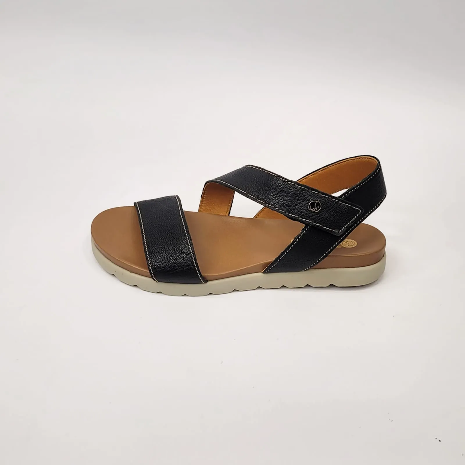 Tsonga black asymmetrical sandal